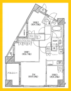 ダイナシティ西横浜【3階】の間取り