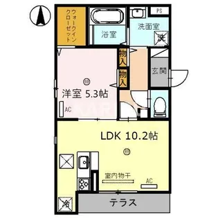 スペチアーレ放出東【1階】の間取り