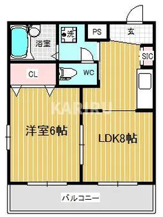 デザイナーズ8マンション 【4階】の間取り