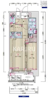 プレサンスOSAKA東成中本ハーヴィル【8階】の間取り