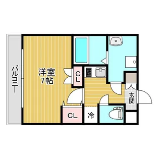 ファビラスコート巽東【1階】の間取り