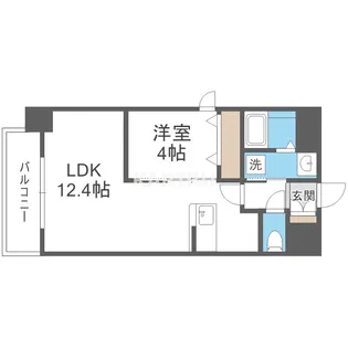 1LDKの間取り画像