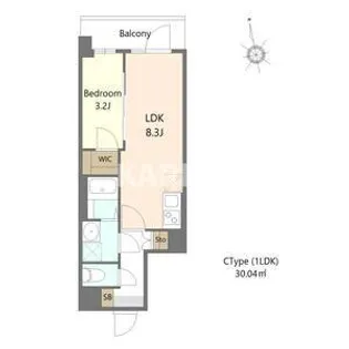 Alivis緑橋【1階】の間取り
