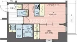 1LDKの間取り画像