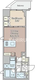 クレストコート堂島【9階】の間取り