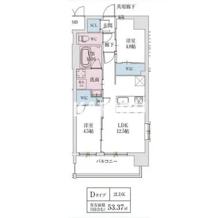 スプランディッド城東関目【3階】の間取り