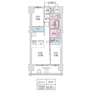 スプランディッド城東関目【5階】の間取り