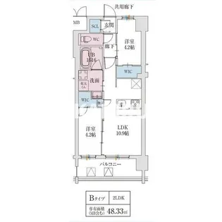 スプランディッド城東関目【7階】の間取り
