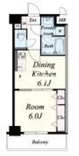 アフィーノ【4階】の間取り