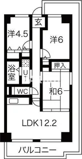 ブリランテ鶴見【5階】の間取り