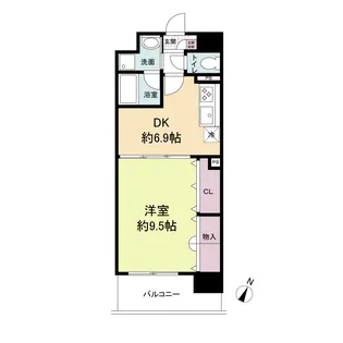 レジディア城北公園通【7階】の間取り