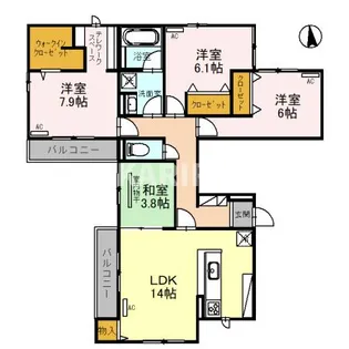 グラサ真田山【2階】の間取り