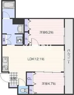 パレスコート小橋町【5階】の間取り