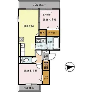 アビーロード巽東【2階】の間取り