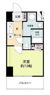 ブランシエスタ都島通【12階】の間取り