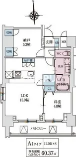 スプランディッド上本町WEST【2階】の間取り