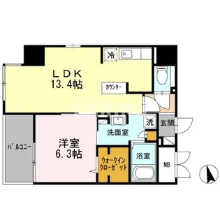 アビエール松屋町【10階】の間取り