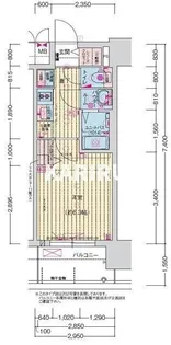 プレサンス緑橋ソレアス【3階】の間取り