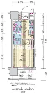 プレサンス緑橋ソレアス【1003号室】の間取り