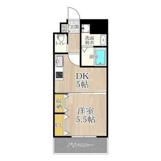 1DKの間取り画像