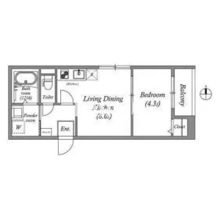 グランディオ鶴橋【1階】の間取り
