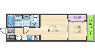 CASA南巽EAST【3階】の間取り