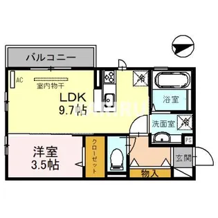 ラムココ真田山【3階】の間取り