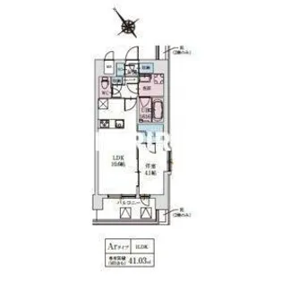 1LDKの間取り画像