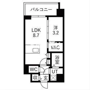 エスリードレジデンス梅田クラスシティ【3階】の間取り