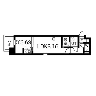 ART Tennouji【1階】の間取り