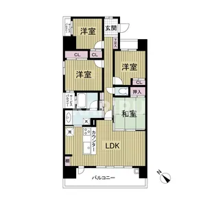 レジディア都島Ⅰ【9階】の間取り