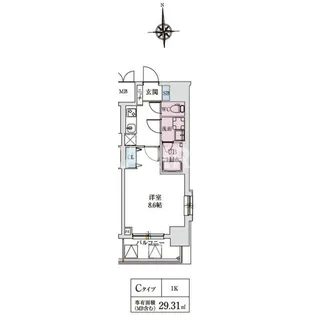 スプランディッド上本町WEST【2階】の間取り