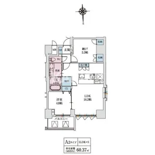 スプランディッド上本町WEST【2階】の間取り