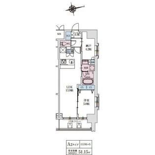 スプランディッド上本町WESTⅡ【2階】の間取り