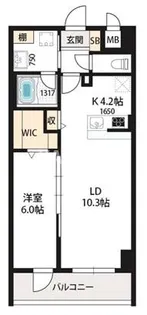 1LDKの間取り画像