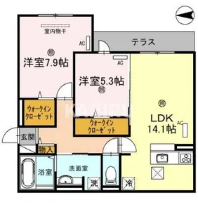 スペチアーレ巽中 C棟【1階】の間取り
