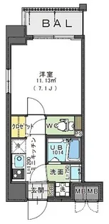 ウエンズ玉造EST【4階】の間取り