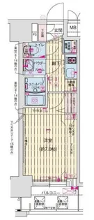 プレサンス水都OKAWA【8階】の間取り