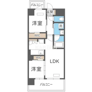 アーバネックス中崎町Ⅱ【9階】の間取り