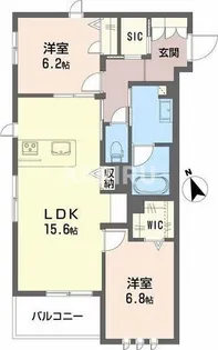 ココン文の里【201号室】の間取り