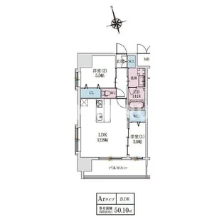 スプランディッドライズ新大阪ノース【4階】の間取り