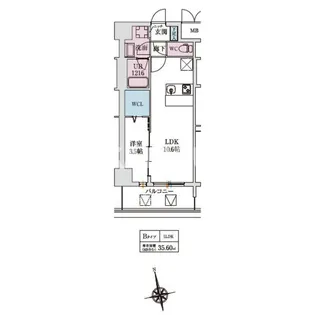 スプランディッドⅨ(ナイン)【8階】の間取り