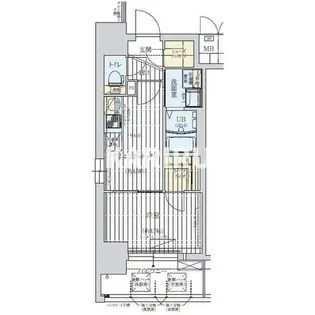 ワールドアイ大阪West Gate【505号室】の間取り