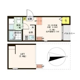 ハーモニーテラス今市Ⅱ【1階】の間取り