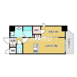 サムティ京橋Clear【2階】の間取り