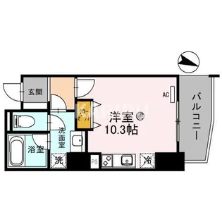 エトワール北新地【11階】の間取り