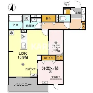 TORISIA Reve【3階】の間取り