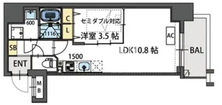 ラ・フォルム天満橋EAST【3階】の間取り
