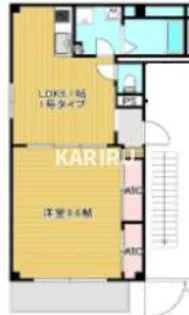 京橋オリエンタルキューブ【1階】の間取り