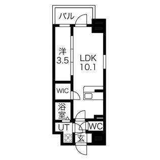 ワールドアイ都島高倉町【9階】の間取り